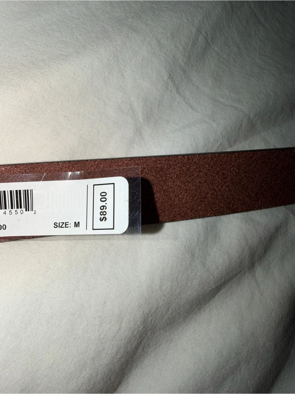 Women’s Cream Leather Belt with Silver Buckle
